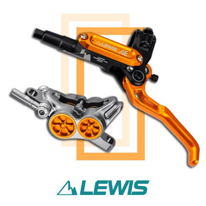 Lewis AE Axial Cylinder 4 Pistons Hydraulic Disc Brake Set | Front and Rear