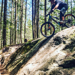 Grant uses Loam Goat brake pads and rides around Squamish, Nanaimo, Hornby Island and the North Shore in British Columbia, Canada