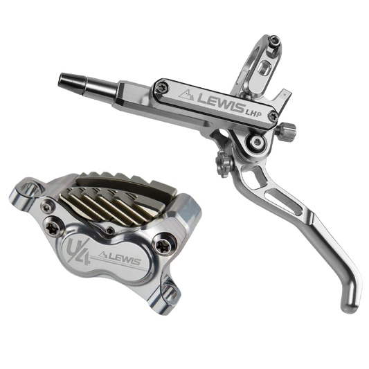 Lewis LHP+ U4 Axial Cylinder 4 Piston Disc Brakes With Cooling Fins | Front and Rear