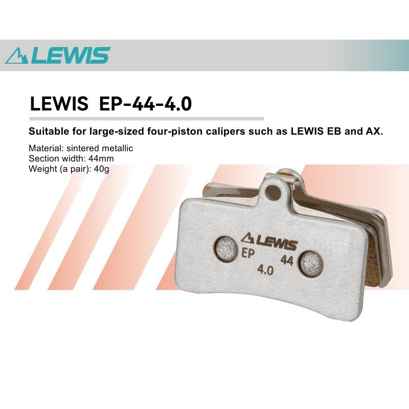 Lewis EP - 44 series Sintered Metallic Brake pads For AX and EB Calipers - Loam Goat