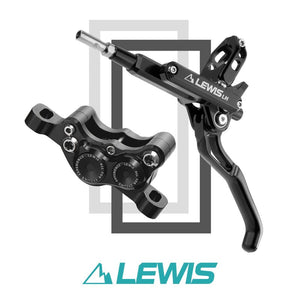 Lewis LH4 Axial Cylinder 4 Pistons Hydraulic Disc Brake Set | Front and Rear