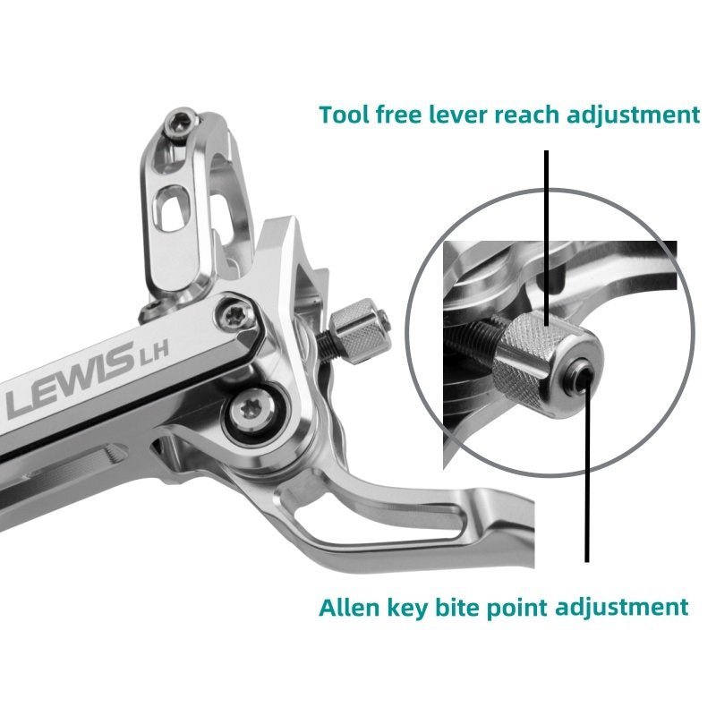Lewis LH4 Axial Cylinder 4 Pistons Hydraulic Disc Brake | Front and Rear - Loam Goat