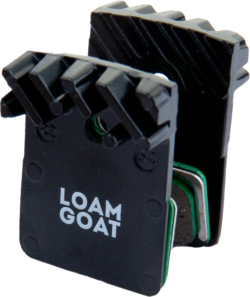 A Loam Goat pad with its finned backplate fitted