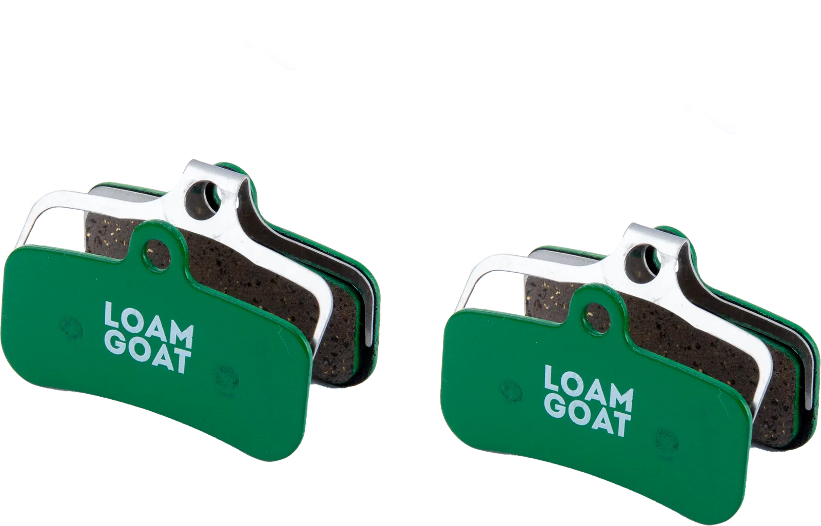Two pairs of Loam Goat Gravity pads for Shimano four-piston calipers